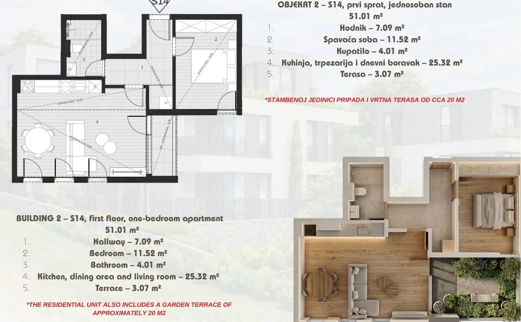 Prodaja, jednosoban stan, 51m², Dobrota, Kotor