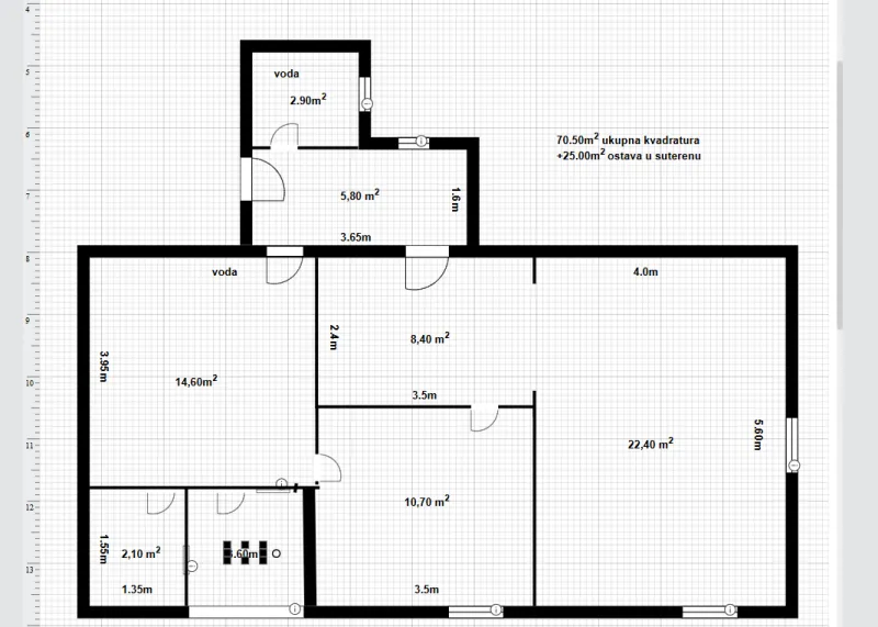 Prodaja, trosoban stan, 70m², Stari Grad, Beograd