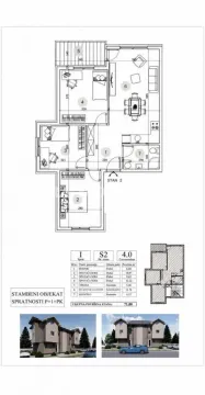 Osnova stana sa rasporedom prostorija i dimenzijama. - image 2