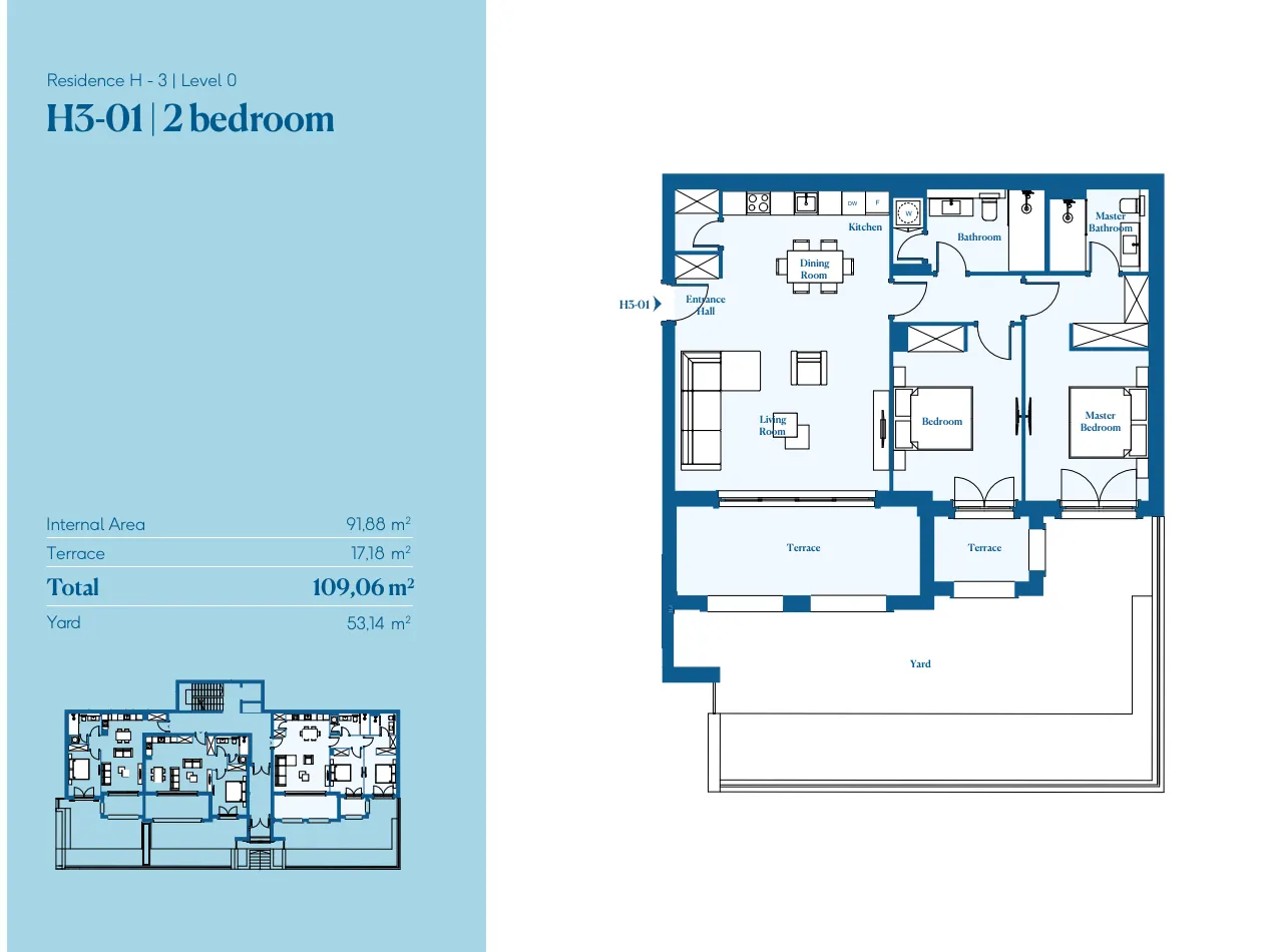 Prodaja, dvosoban stan, 109m², Luštica Bay, Tivat