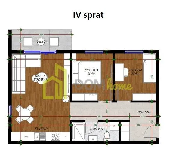 Sale, two bedroom apartment, 59m², Gorica C, Podgorica