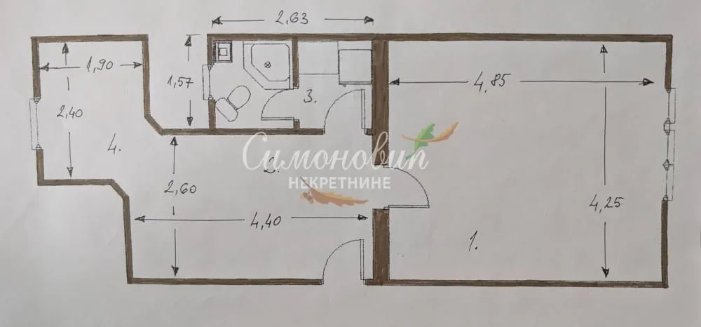 Sale, one bedroom apartment, 41m², Kalenić Pijaca, Vračar Sve Podlokacije