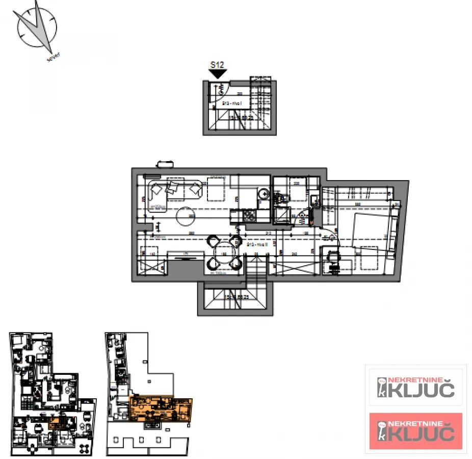 Sale, two bedroom apartment, 59m², Centar, Novi Sad