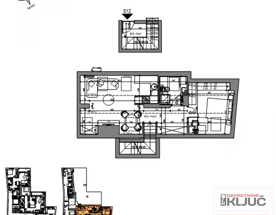 Sale, two bedroom apartment, 59m², Centar, Novi Sad