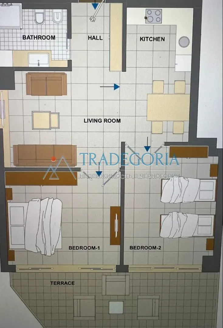 Prodaja, dvosoban stan, 112m², Budva, Crna Gora