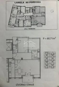 Osnova stana sa rasporedom prostorija i dimenzijama. - image 14