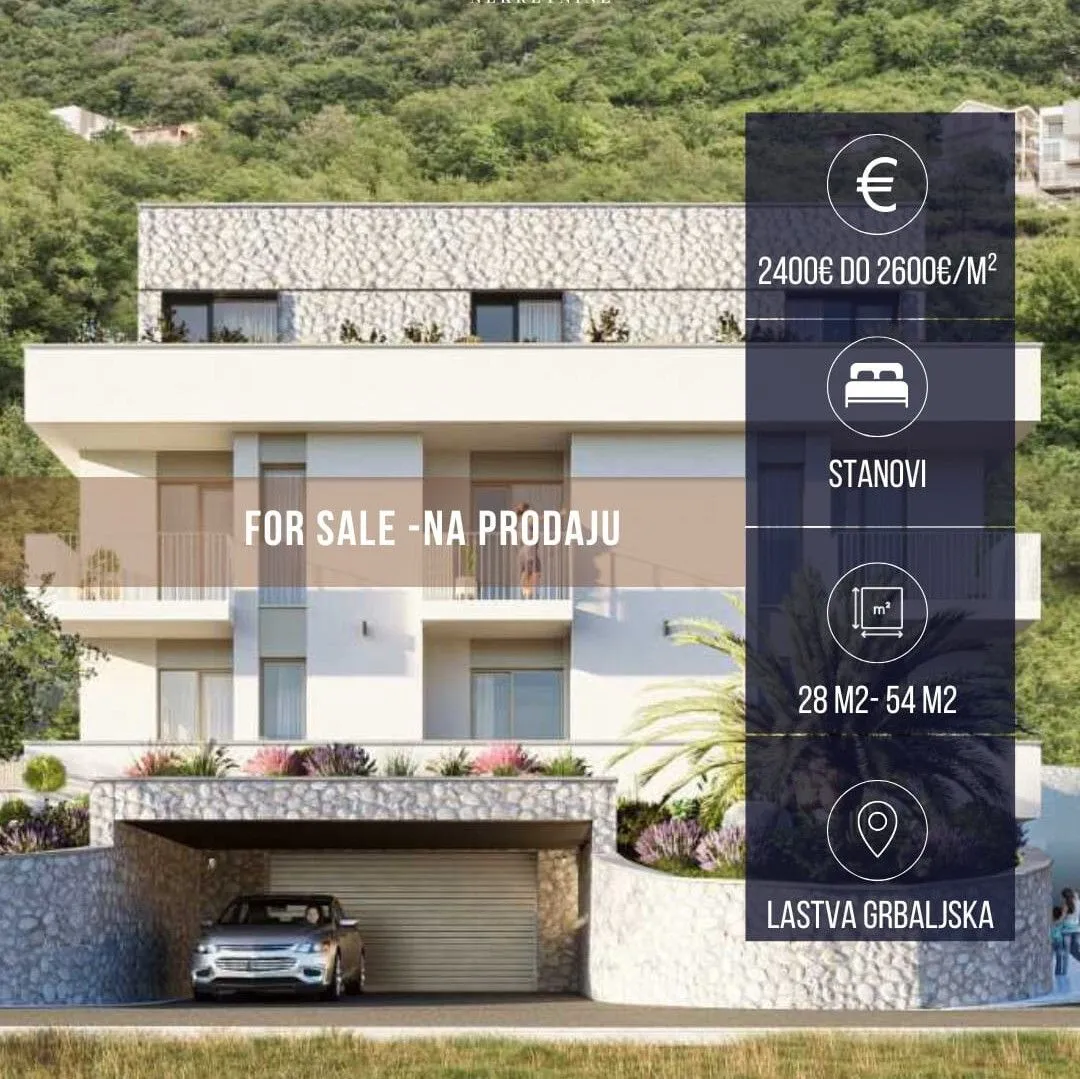 Prodaja, jednosoban stan, 45m², Luštica, Tivat