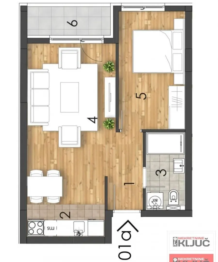 Prodaja, dvosoban stan, 44m², Telep, Novi Sad Sve Podlokacije