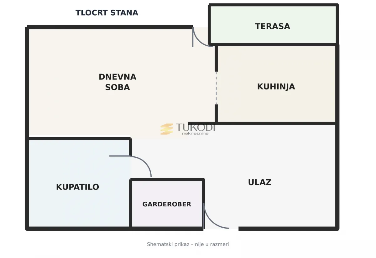 Floor plan of the apartment showing room layout.