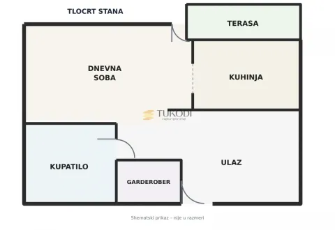 Floor plan of the apartment showing room layout. - image 29