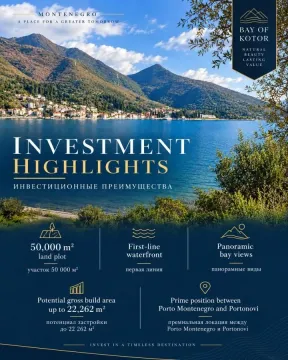 Pogled na zaliv i obalu sa informacijama o investiciji. - image 7