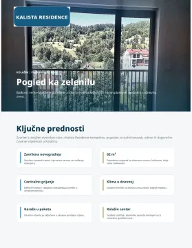 Pogled sa balkona na zelene površine i okolne objekte. - image 5
