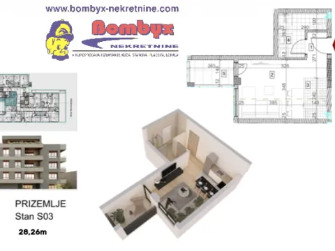 Sale, studio apartment, 28m², Sremska Kamenica, Petrovaradin - image 4