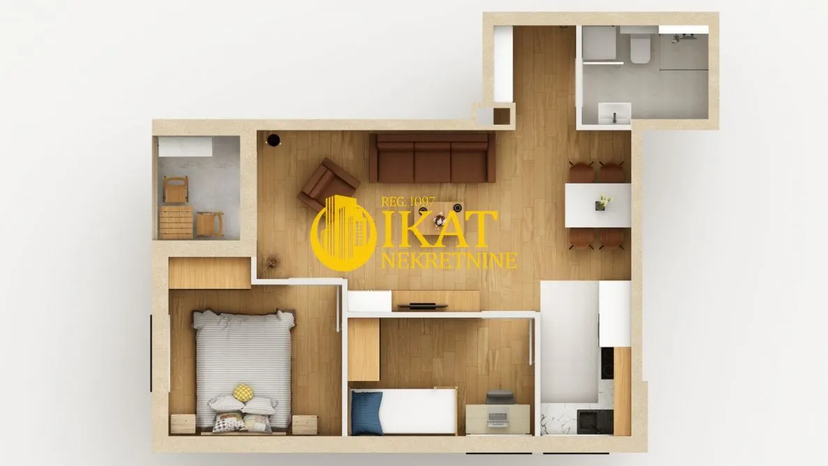 Sale, two bedroom apartment, 50m², Cvetanova Ćuprija, Zvezdara Sve Podlokacije