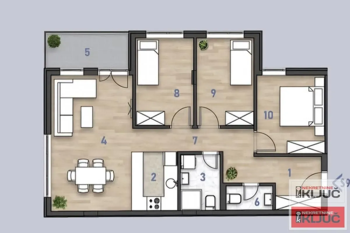 Prodaja, četvorosoban stan, 77m², Bulevar patrijarha Pavla, Novi Sad Sve Podlokacije