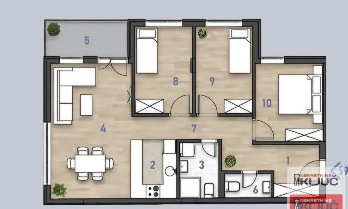 Prodaja, četvorosoban stan, 77m², Bulevar patrijarha Pavla, Novi Sad Sve Podlokacije