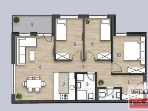 Prodaja, četvorosoban stan, 77m², Bulevar patrijarha Pavla, Novi Sad Sve Podlokacije - image 2