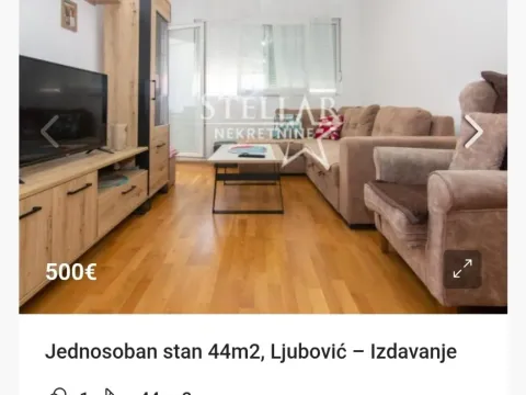 Izdavanje, jednosoban stan, 44m², Ljubović, Podgorica - image 2