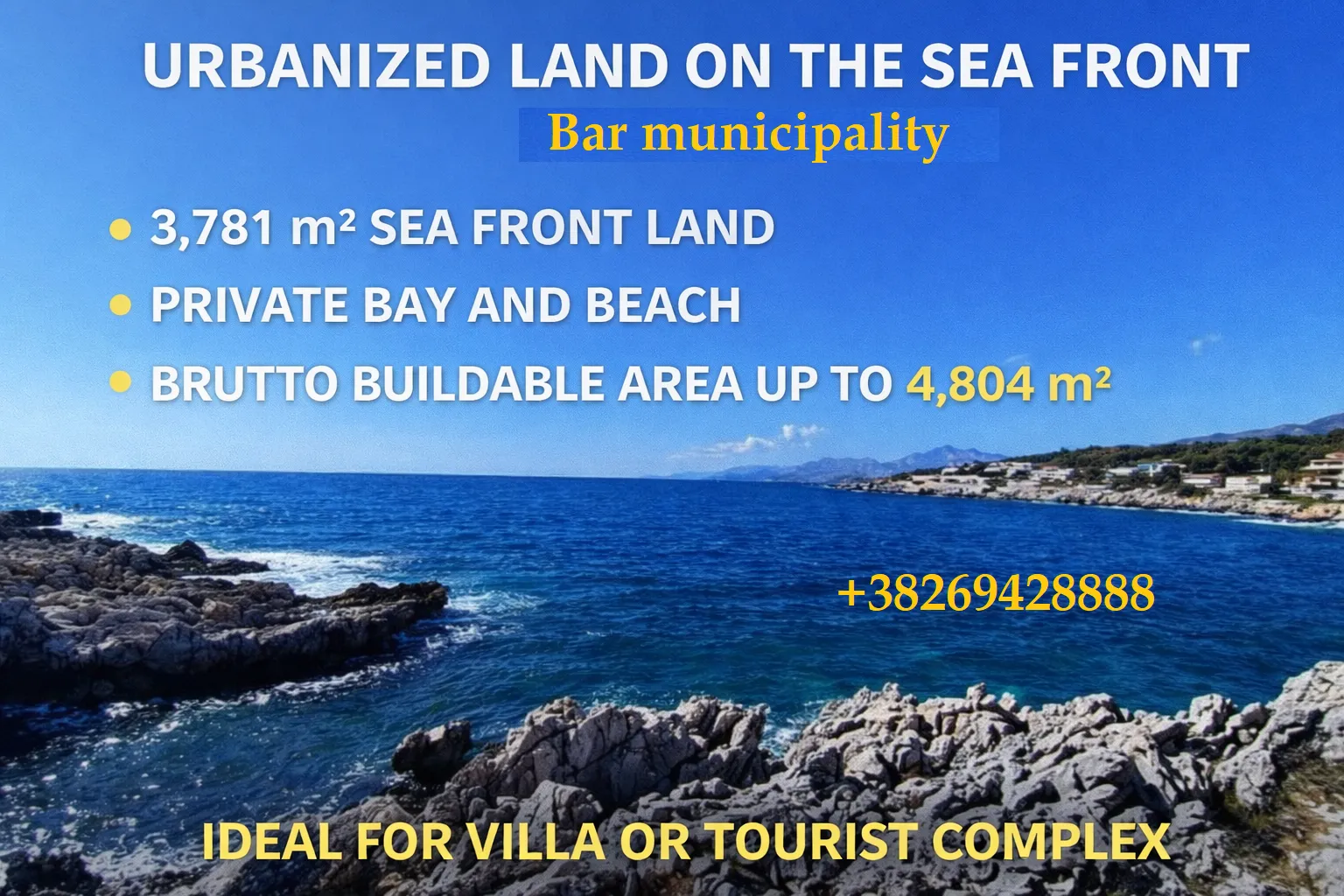 Sale, land lot, 3781m², Utjeha, Bar