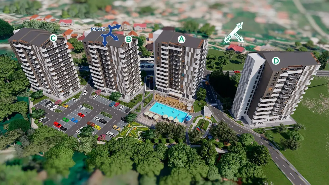 Sale, two bedroom apartment, 73m², Bar, Crna Gora