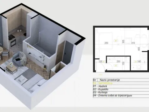 Sale, studio apartment, 43m², Budva, Crna Gora - image 19