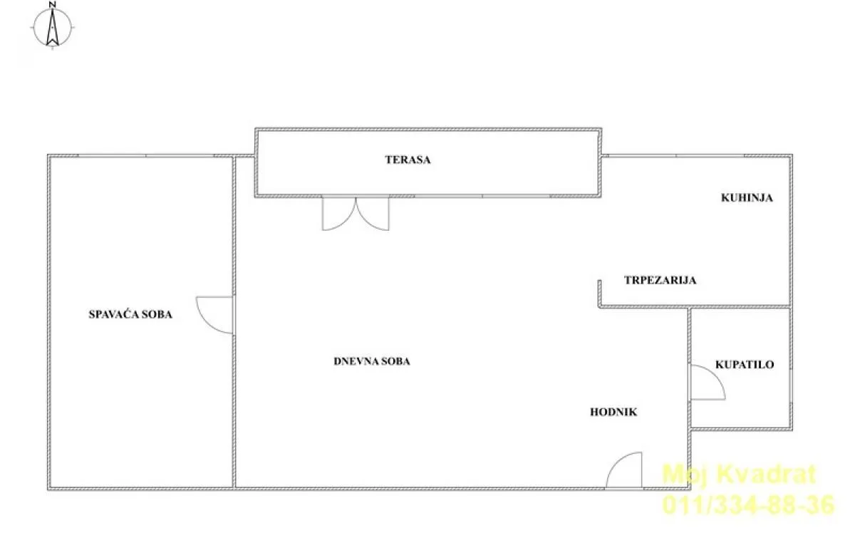 Sale, two bedroom apartment, 46m², Zemun Sve Podlokacije, Beograd