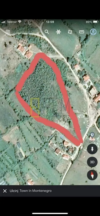 Prodaja, plac, 17500m², Kolomza, Ulcinj