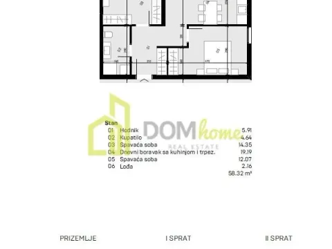 Sale, two bedroom apartment, 58m², Donja Gorica, Podgorica - image 8