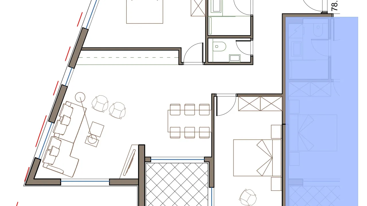 Sale, two bedroom apartment, 78m², Zabjelo, Podgorica