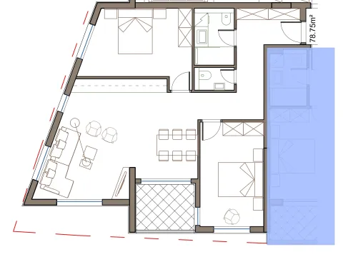 Sale, two bedroom apartment, 78m², Zabjelo, Podgorica - image 1