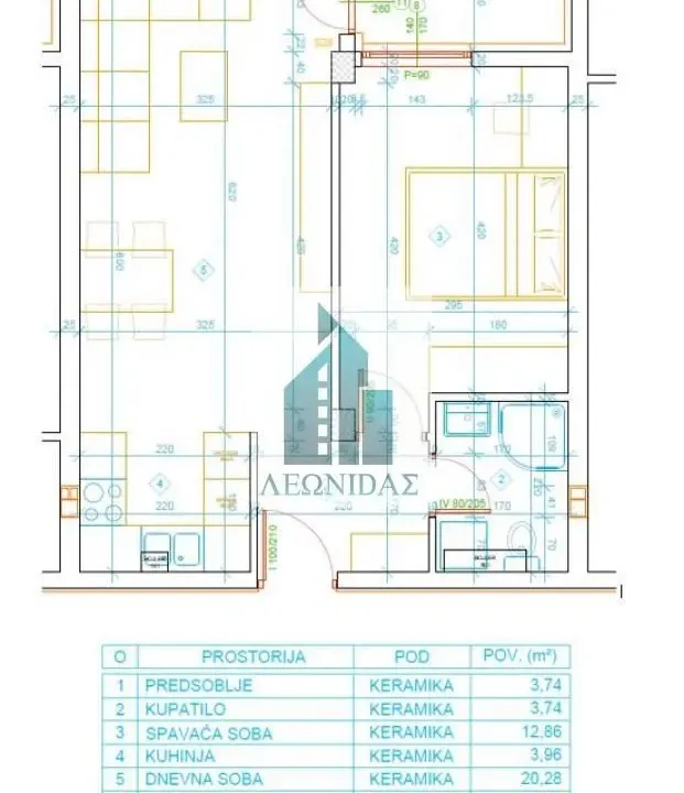 Sale, one bedroom apartment, 46m², Palilula, Niš