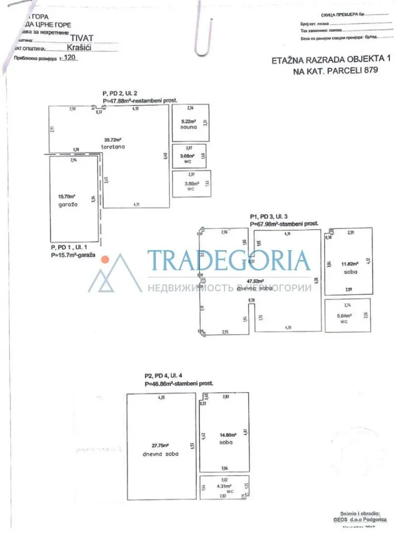 Prodaja, kuća, 224m², Krašići, Tivat
