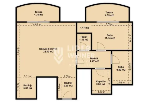 Sale, three bedroom apartment, 70m², Bogoslovija, Palilula Sve Podlokacije - image 13