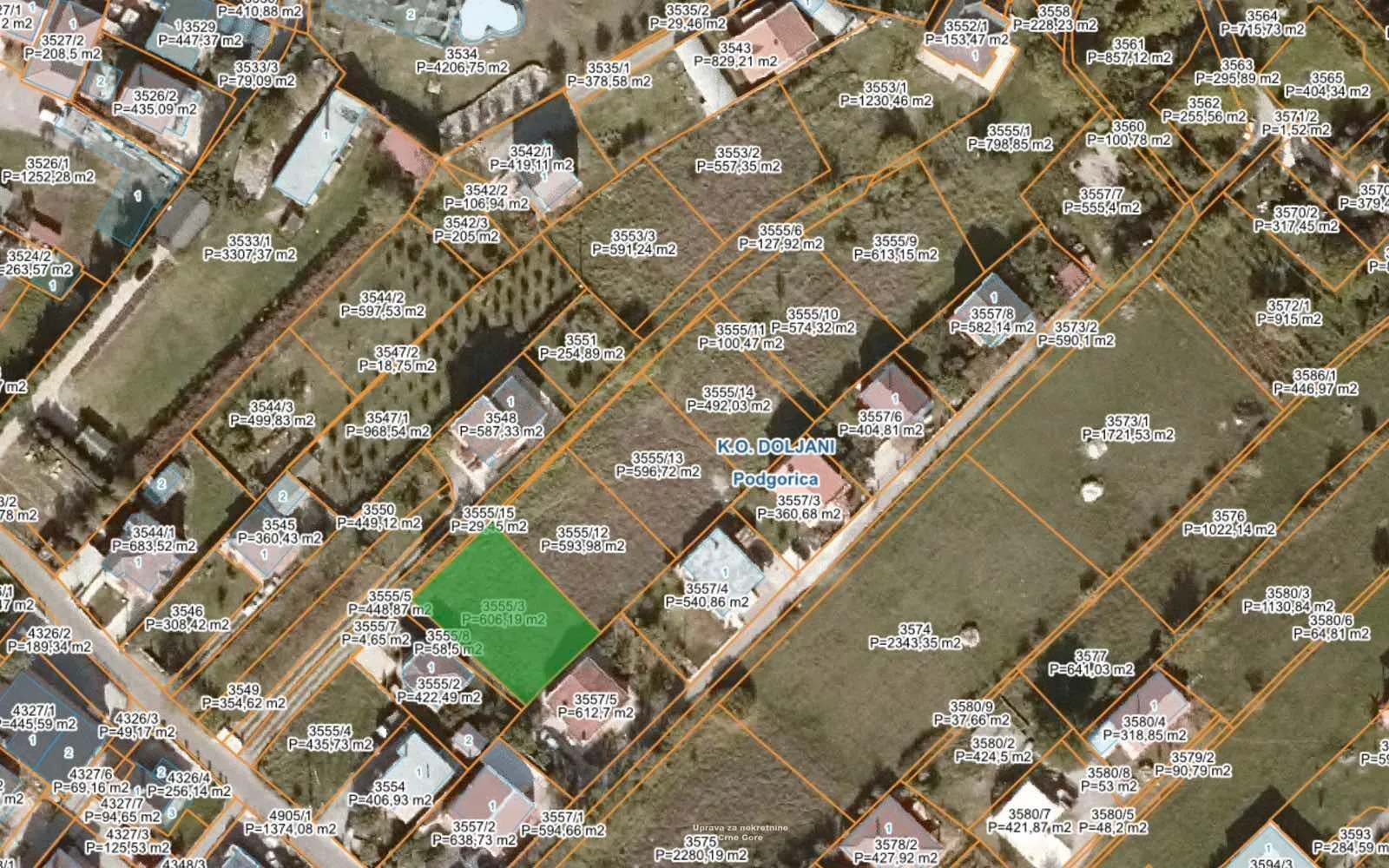 Prodaja, plac, 594m², Podgorica, Crna Gora