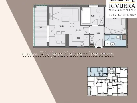 Prodaja, jednosoban stan, 51m², Donja Lastva, Tivat - image 6