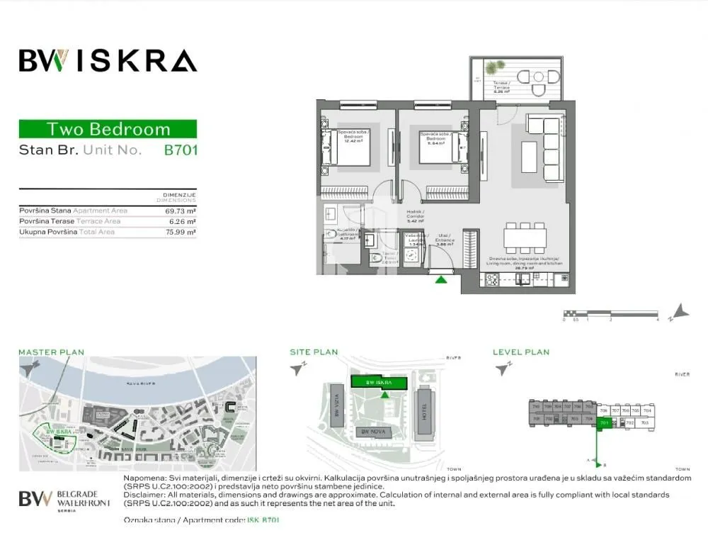 Prodaja, trosoban stan, 77m², Savski Venac, Beograd