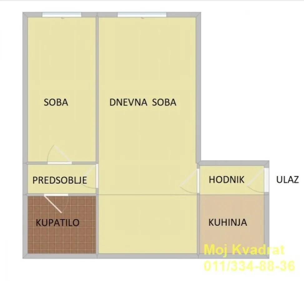 Floor plan showing the layout of the apartment.
