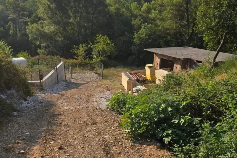 Zemljište sa pomoćnim objektom i zelenilom u okruženju. - image 2
