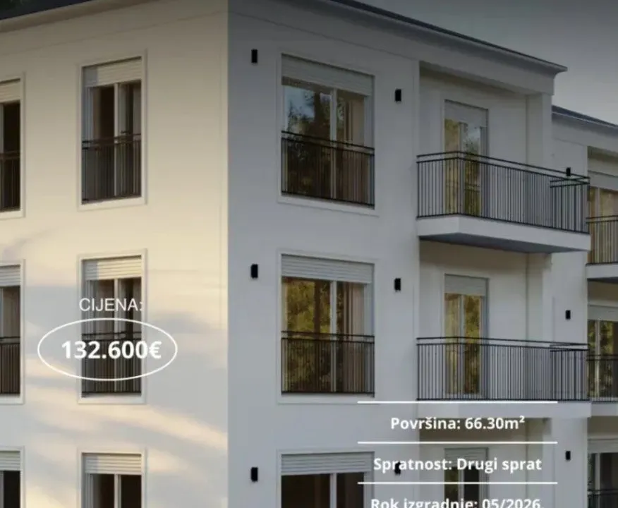 Sale, two bedroom apartment, 66m², Zabjelo, Podgorica