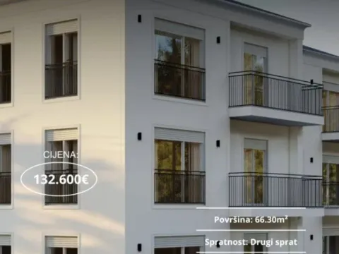 Prodaja, dvosoban stan, 66m², Zabjelo, Podgorica