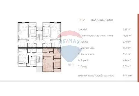 Prodaja, dvosoban stan, 55m², Masline, Podgorica - image 3