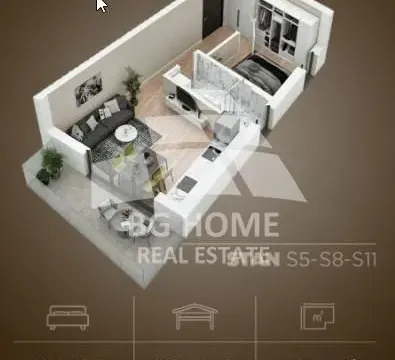 Sale, two bedroom apartment, 45m², Lekino Brdo, Voždovac Sve Podlokacije - image 2