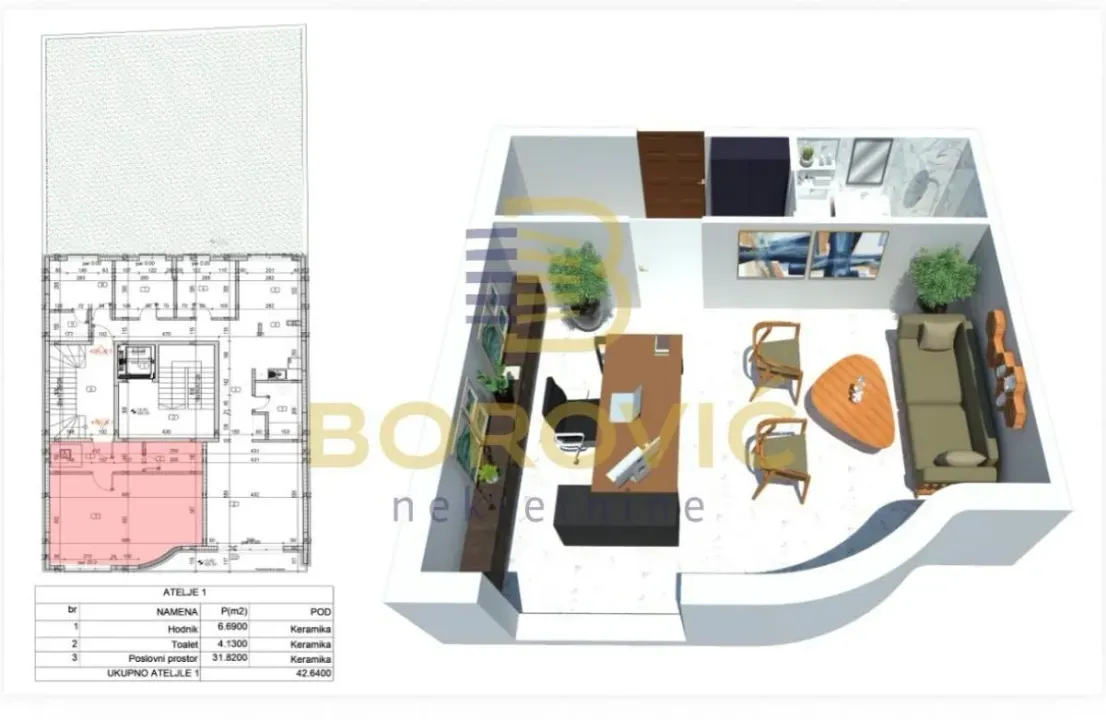 Prodaja, poslovni prostor, 42m², Dušanovac, Voždovac Sve Podlokacije