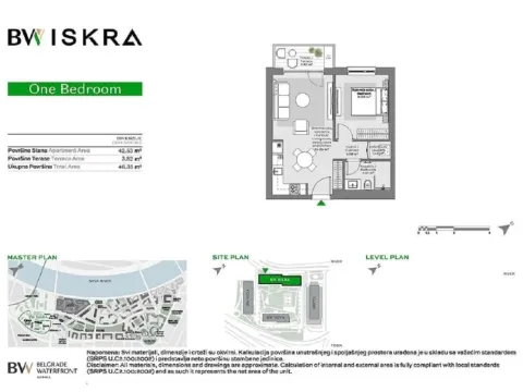 Prodaja, dvosoban stan, 46m², Beograd Na Vodi, Beograd