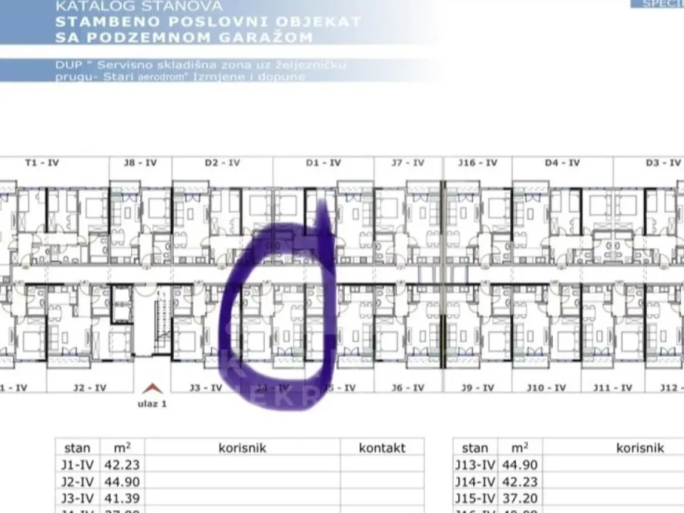 Sale, one bedroom apartment, 38m², Stari Aerodrom, Podgorica