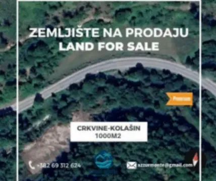 Prodaja, zemljište, 1000m2, Crkvine, Kolašin Prodaja, zemljište, 1000m2, Crkvine, Kolašin