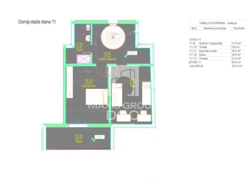 Sale, four bedroom apartment, 135m², Palilula Sve Podlokacije, Beograd