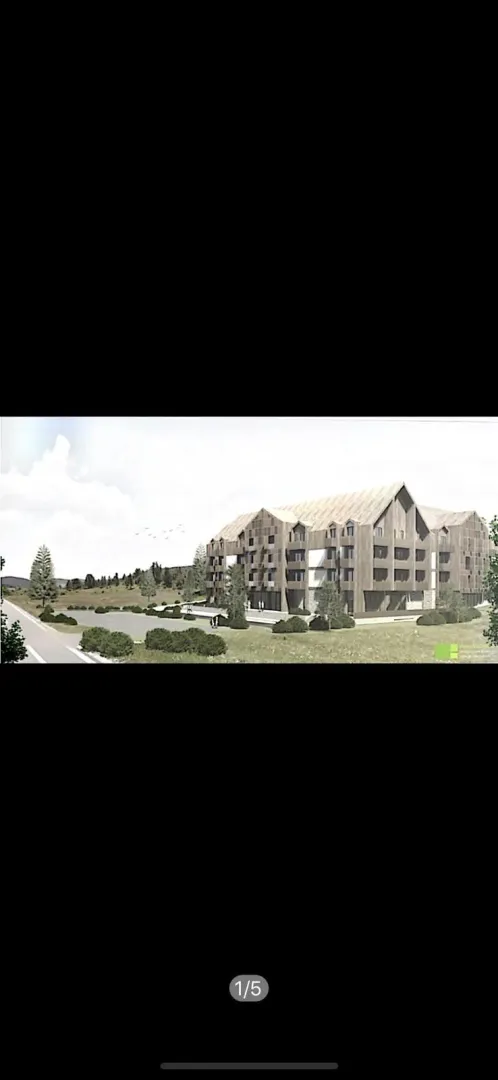 Render novog stambenog objekta sa uređenom okolinom.