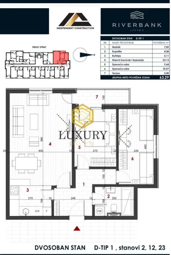 Prodaja, stan, 63m², Zabjelo, Podgorica