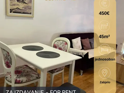 Rent, one bedroom apartment, 45m², Zabjelo, Podgorica - image 1